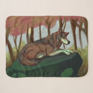 European Wolf Sherpa Blanket