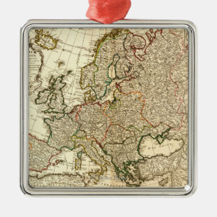 EuropePanoramic MapEurope 2 Metal Tree Decoration
