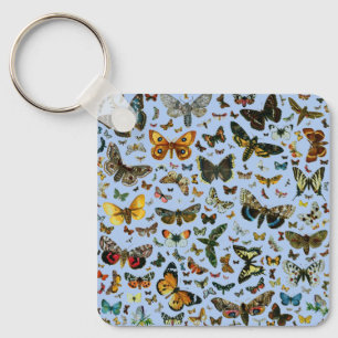 Europe's Best-Known Butterflies and Moths Collage Key Ring