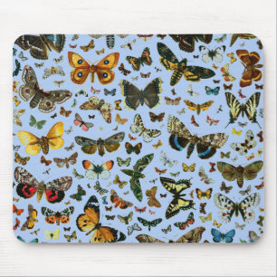 Europe's Best-Known Butterflies and Moths Collage Mouse Pad
