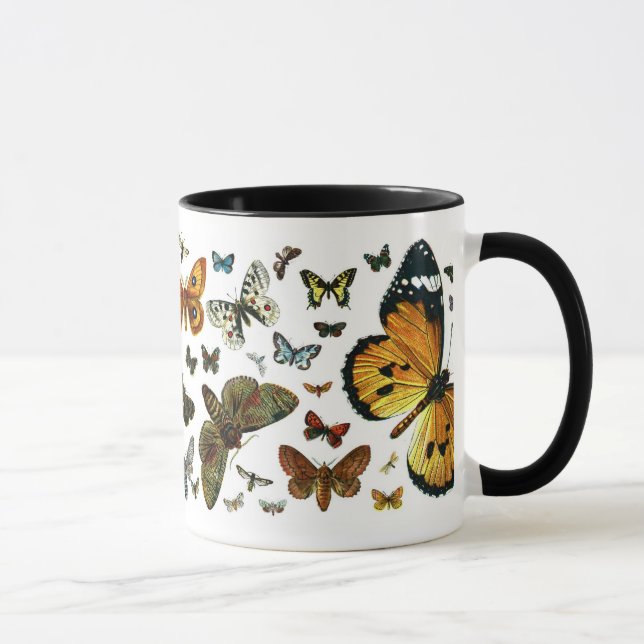 Europe's Best-Known Butterflies and Moths Collage Mug (Right)