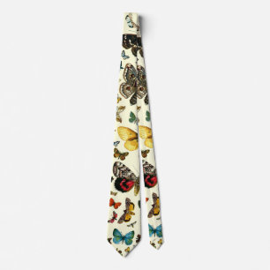 Europe's Best-Known Butterflies and Moths Collage Tie