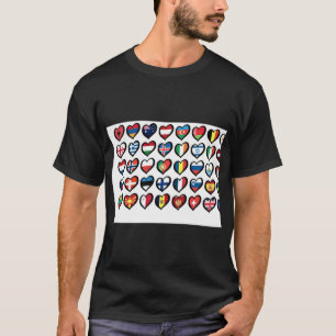 Eurovision Song Contest Flags Hearts  Mask.png T-Shirt