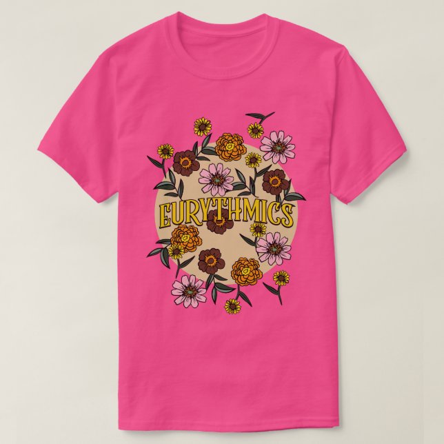 Eurythmics Name Personalised Flower Retro Floral 8 T-Shirt (Design Front)