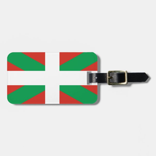 Euskadi Flag - Basque Country - Ikurri Luggage Tag (Front Horizontal)