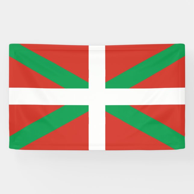 Euskadi Flag Basque Ikurrin Ikurrina  Banner (Horizontal)