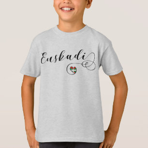 Euskadi Heart Flag, Basque Country T-Shirt