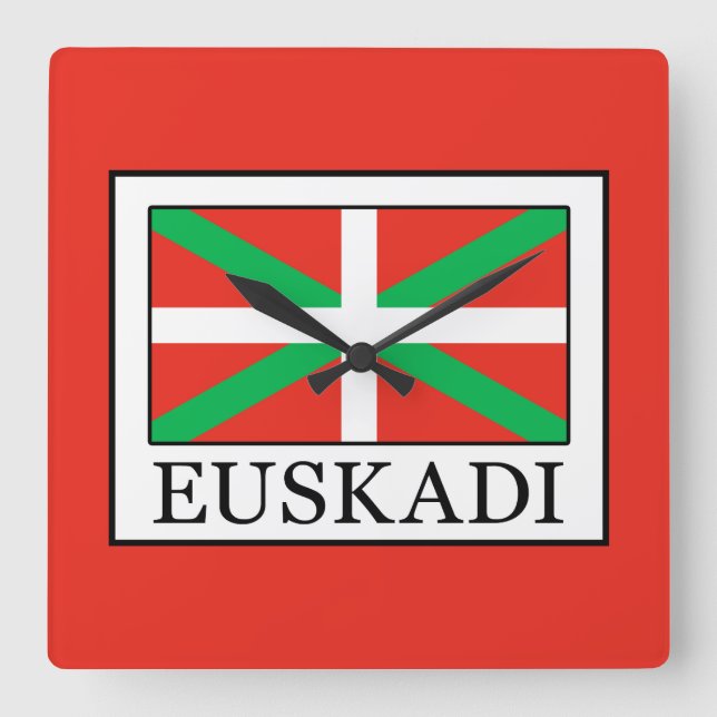 Euskadi Square Wall Clock (Front)
