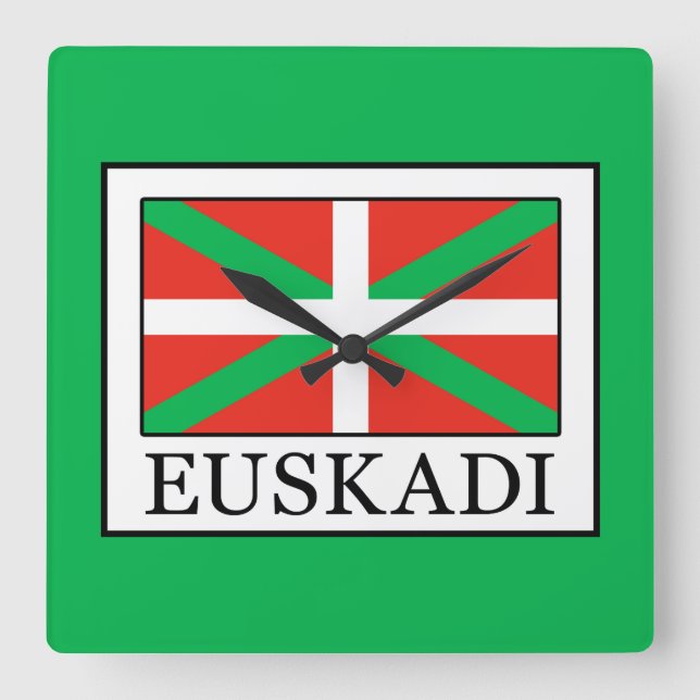 Euskadi Square Wall Clock (Front)