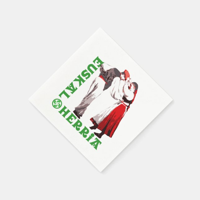 Euskal Herria: traditional Basque dancers, Napkin (Corner)