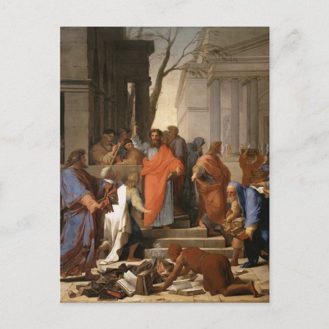 Eustache Le Sueur-Preaching of St. Paul at Ephesus Postcard (Front)