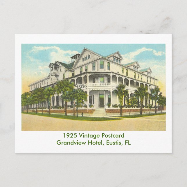 Eustis, FL - Grandview Hotel - 1925 Postcard (Front)