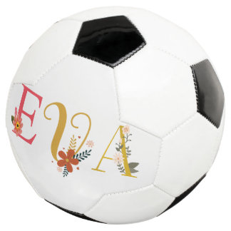 EVA First Name Elegant Embroidered Soccer Ball