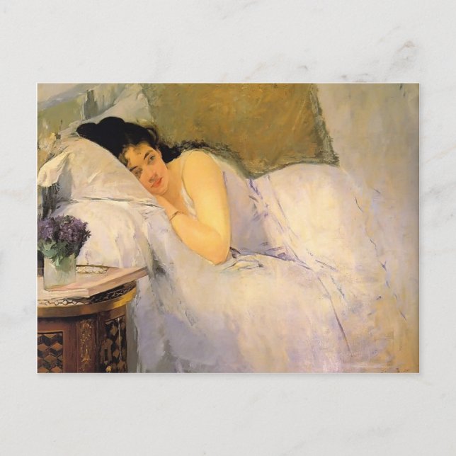 Eva Gonzales- Woman Awakening Postcard (Front)