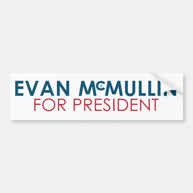 Evan McMullin - It’s never too late Bumper Sticker (Front)