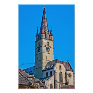 Evangelic church tower, Sibiu Photo Print