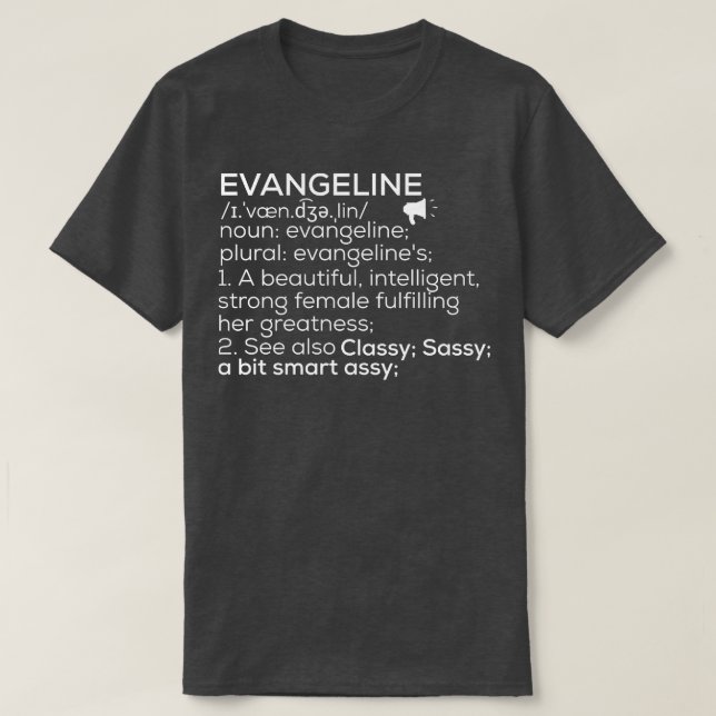 Evangeline Name Evangeline Definition Evangeline F T-Shirt (Design Front)
