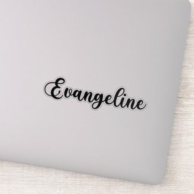 Evangeline Name - Handwritten Calligraphy (Detail)