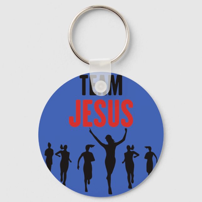Evangelism on a Tee: Team Jesus T-Shirt Key Ring (Front)