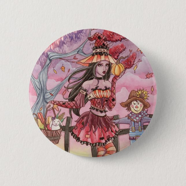 Evania - Witch Button (Front)