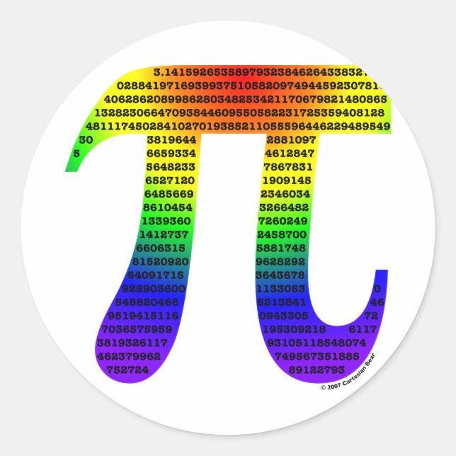 Evan's Pi #2 Classic Round Sticker (Front)