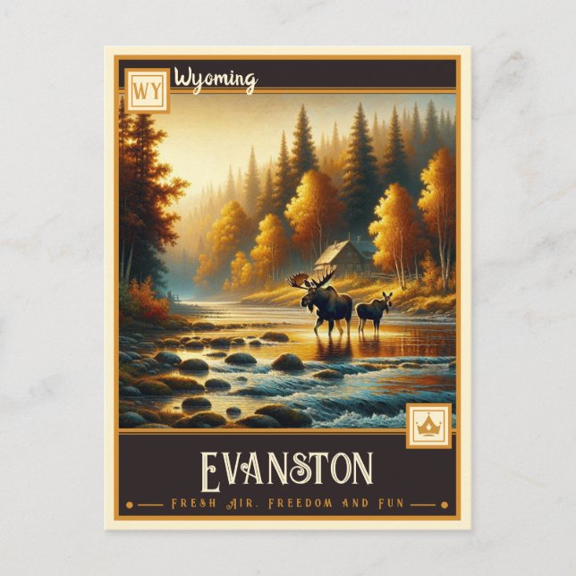 Evanston, Wyoming | Vintage Postcard (Front)