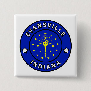 Evansville Indiana 15 Cm Square Badge
