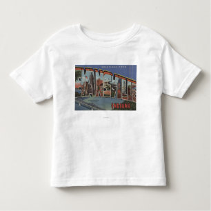 Evansville, Indiana - Large Letter Scenes Toddler T-Shirt