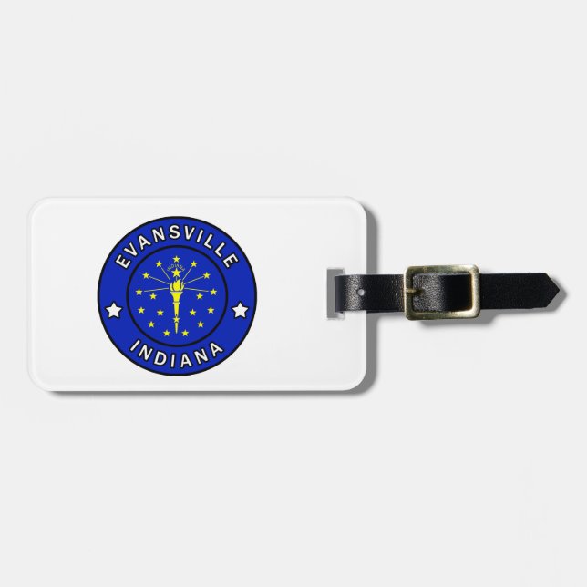 Evansville Indiana Luggage Tag (Front Horizontal)