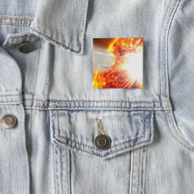 Evaporation Of Hd 189733b's Atmosphere 15 Cm Square Badge (In Situ)