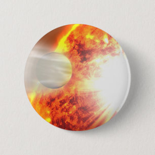 Evaporation Of Hd 189733b's Atmosphere 6 Cm Round Badge