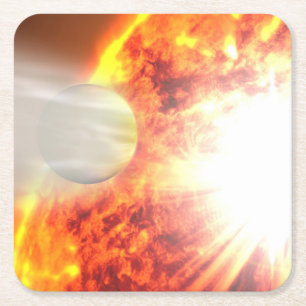 Evaporation Of Hd 189733b's Atmosphere Square Paper Coaster