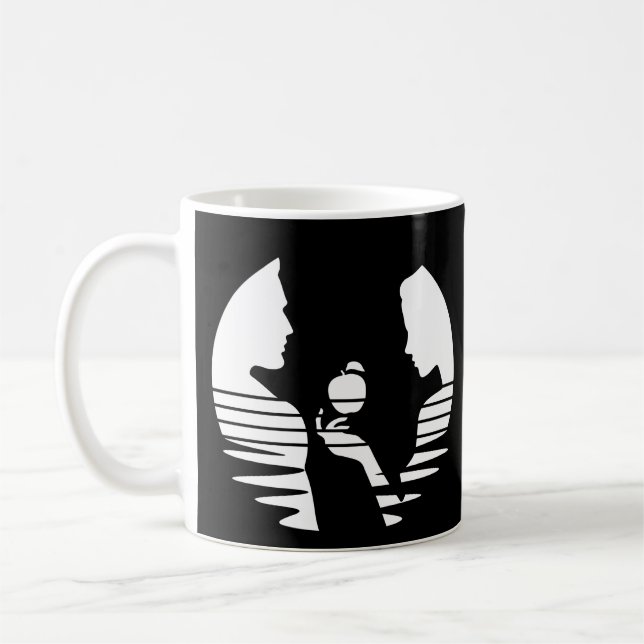 Eve Hands An Apple To Adam, White Version 2/3 Coffee Mug (Left)
