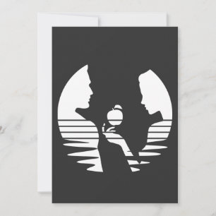 Eve Hands An Apple To Adam, White Version 2/3 Holiday Card