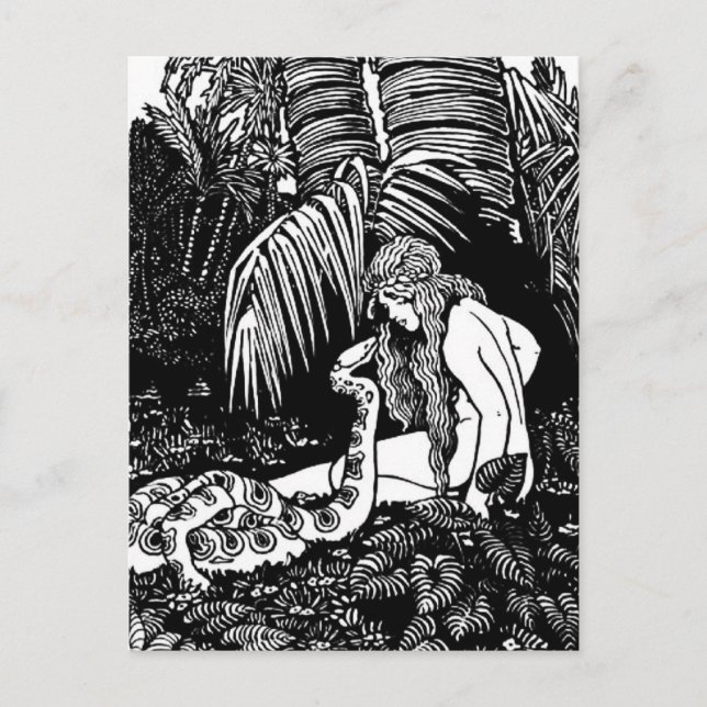 Eve In The Garden Postcard (Front)