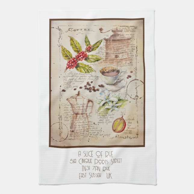 EVE Painted Coffee Kitchen Towels (Vertical)