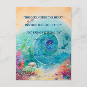 EVE Painted Coral Reef  Holiday Postcard