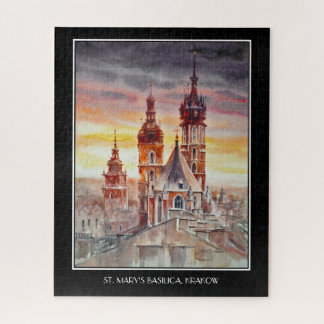 EVE Painted Krakow, Poland Old Town Card Jigsaw Puzzle