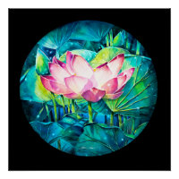 EVE Painted Lotus Flower poster