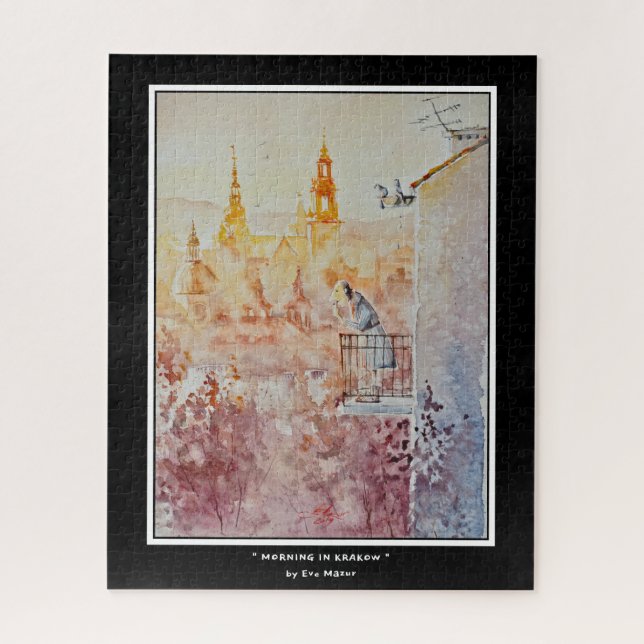 EVE Painted Morning in Krakow,Poland Jigsaw Puzzle (Vertical)