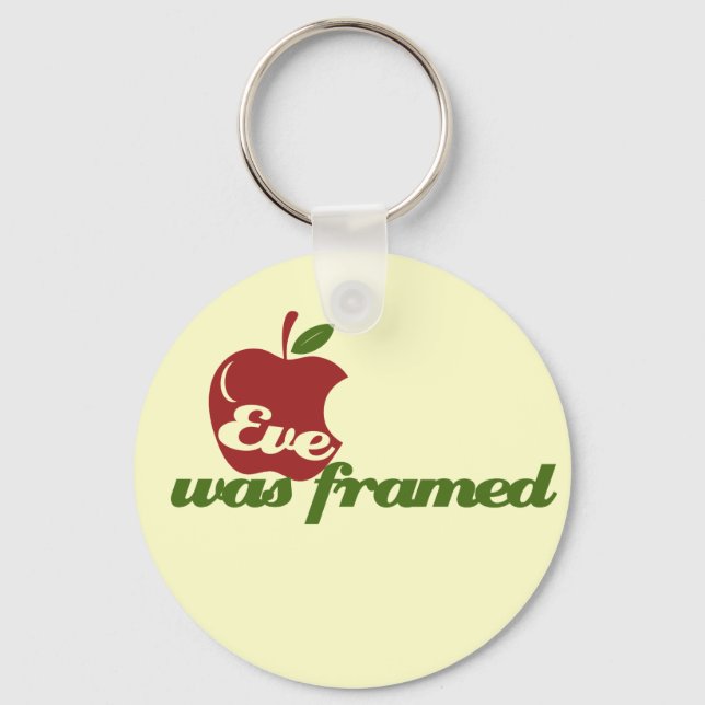 Eve was Framed Key Ring (Front)