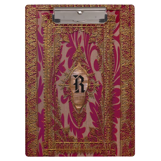 Evelio Elegant Chic French Monogram Clipboard (Front)