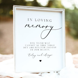 EVELYN Elegant Calligraphy In Loving Memory Poster