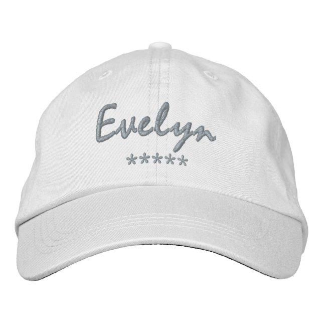 Evelyn Name Embroidered Hat (Front)