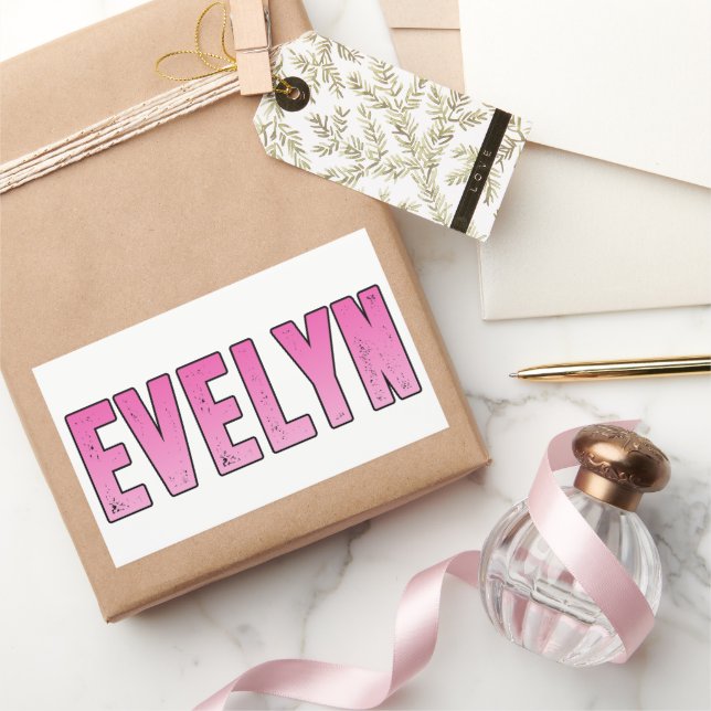 Evelyn name rectangular sticker (Gifting)