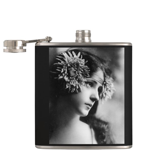 Evelyn Nesbit by Rudolf Eikemeyer Hip Flask (Opened)