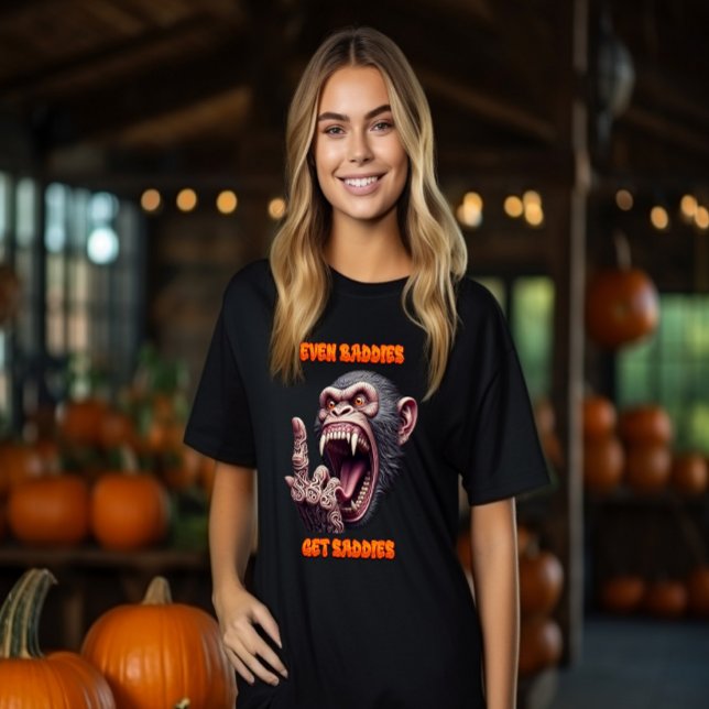 Even Baddies Get Saddies Evil Monkey  T-Shirt (Creator Uploaded)
