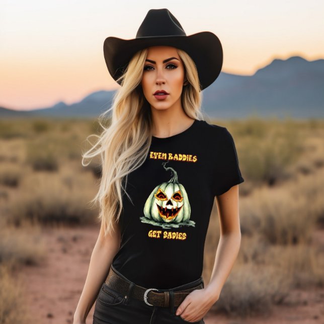 Even Baddies Get Saddies Evil Pumpkin  T-Shirt (Creator Uploaded)