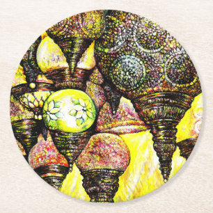 Even Bigger Idea of Color Round Paper Coaster