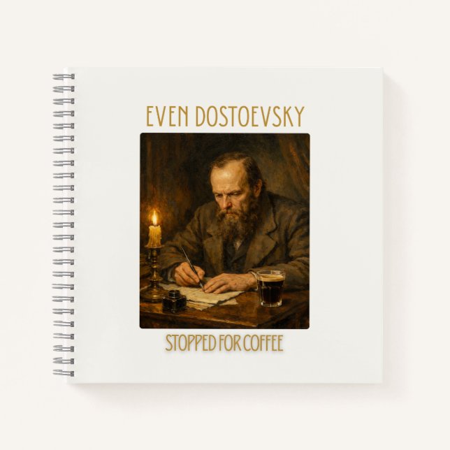 Even Dostoevsky Stopped for Coffee | Notebook (Front)